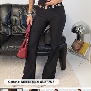 Princess Polly True Grit Eyelet Flare Pants